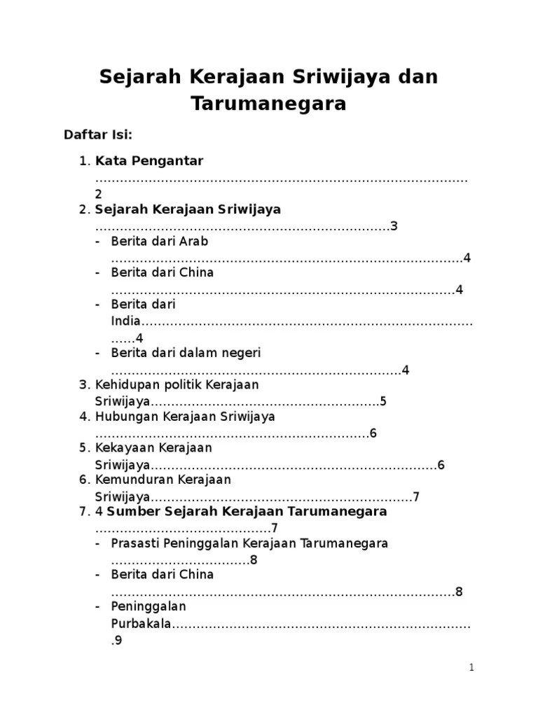 Makalah Tentang Kerajaan Sriwijaya Lengkap