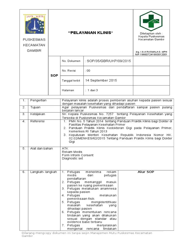 9.2.2 Sop Pelayanan Klinis | PDF
