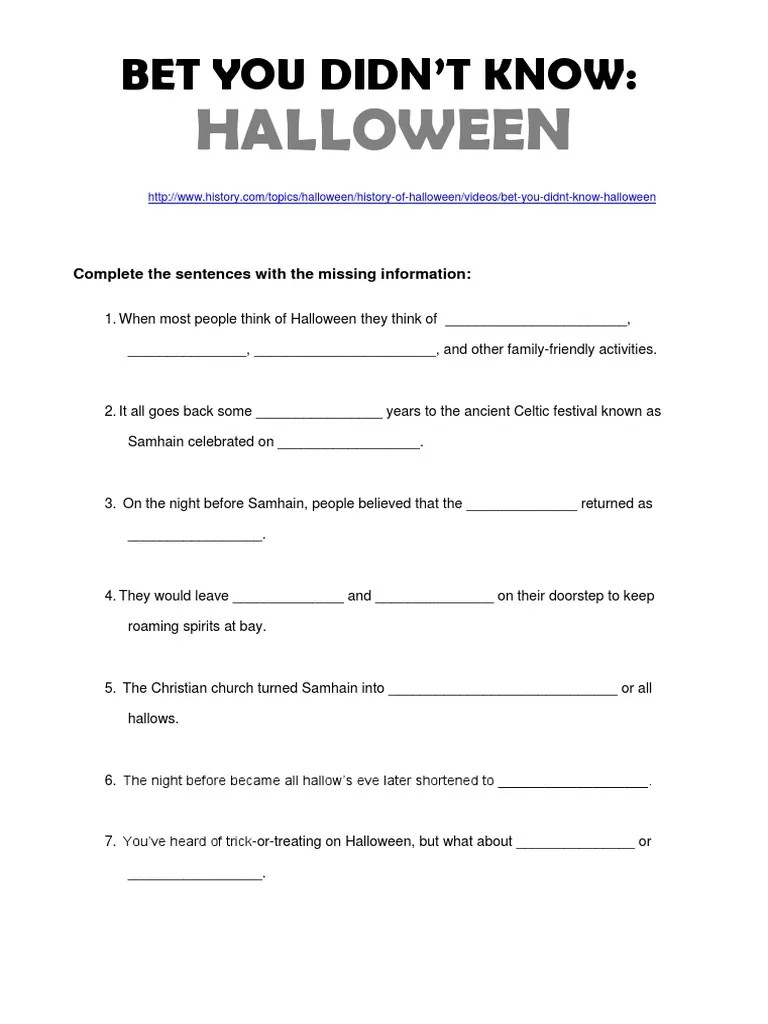 History And Traditions Of Halloween Pdf Social Science