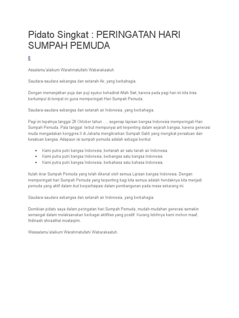 Pidato Singkat | PDF
