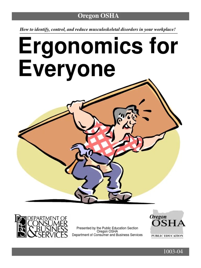 osha ergonomics.pdf Personal Protective Equipment Human Factors And