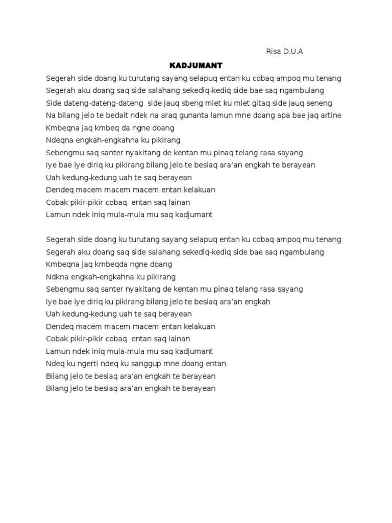 Lirik Kadjumant | PDF