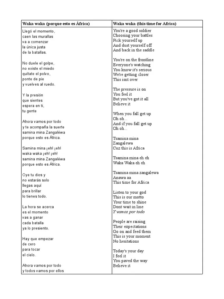shakira waka waka español 5 cosas que no sabías de la canción “waka
