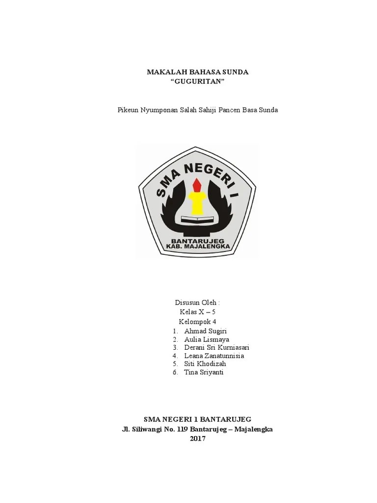 Makalah Bahasa Sunda Guguritan