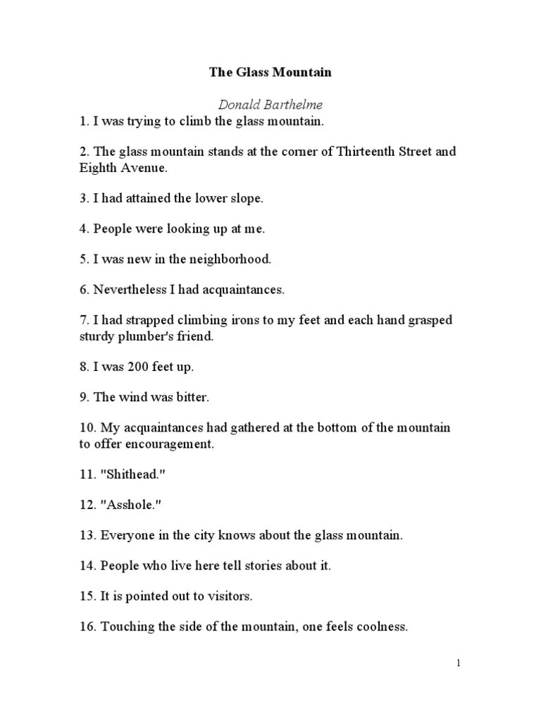 The Glass Mountain PDF Nature