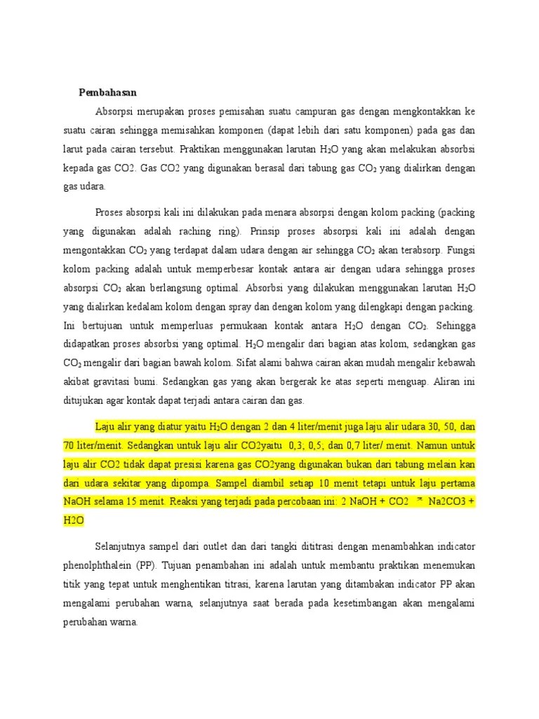 Absorpsi Pembahasan | PDF