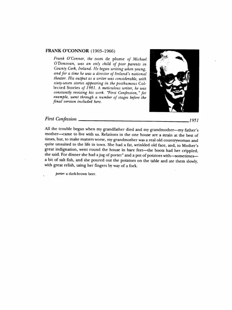 First Confession O'Connor PDF