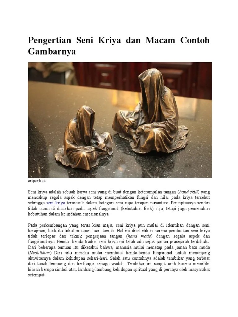 Contoh Gambar Seni Kriya Aneka Macam Contoh