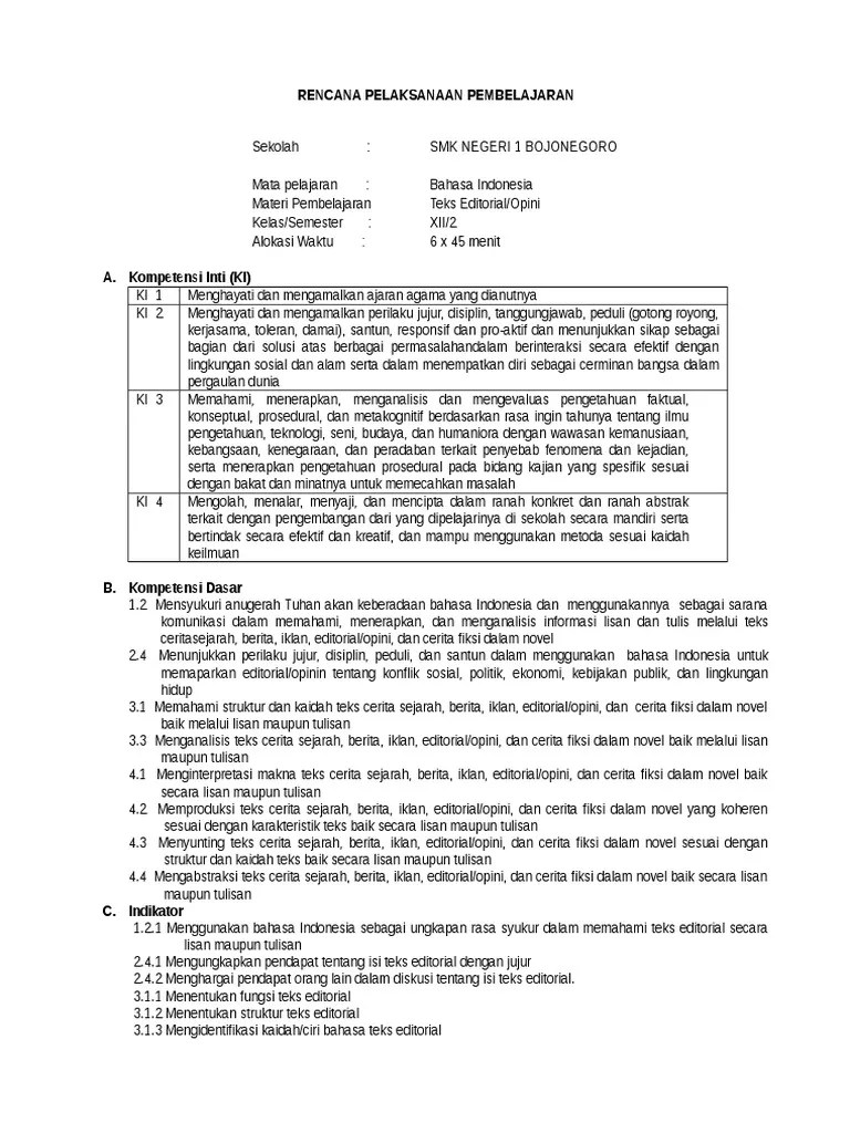 Materi Bahasa Indonesia Kelas 12 Teks Editorial Berbagi Teks Penting