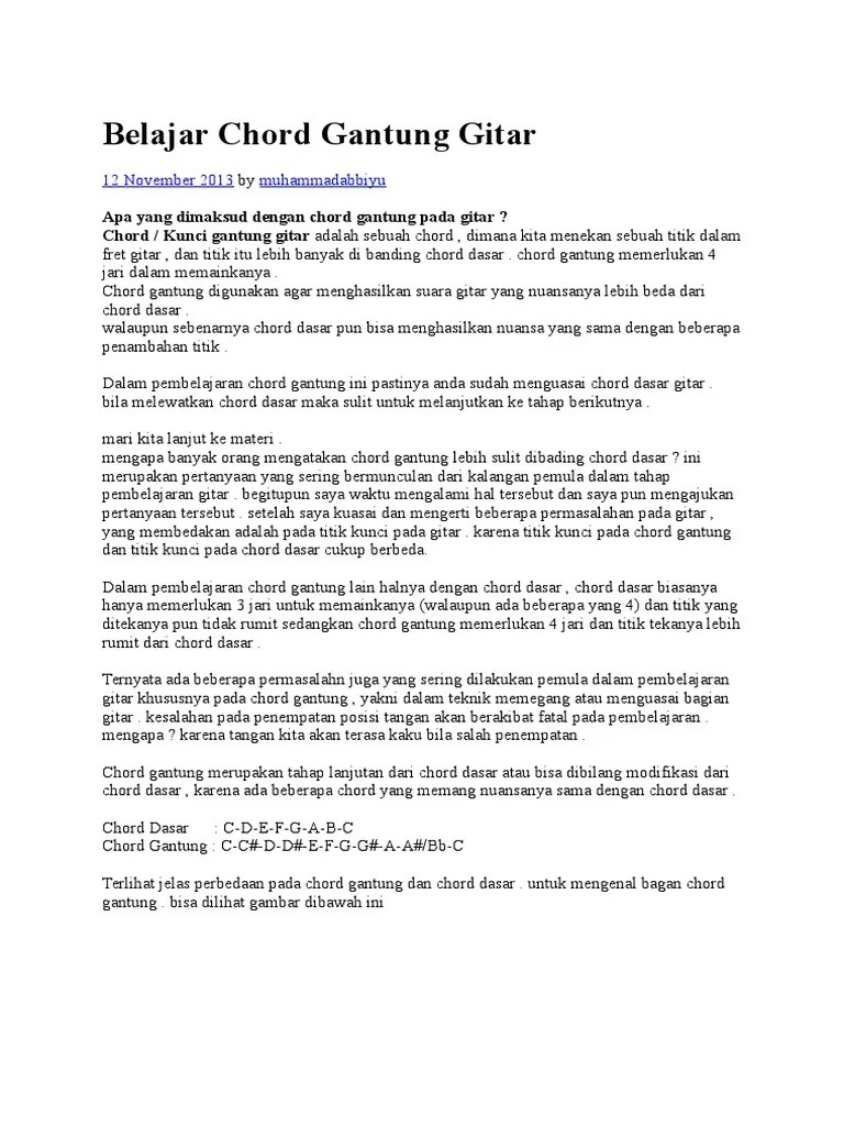 Belajar Chord Gantung | PDF