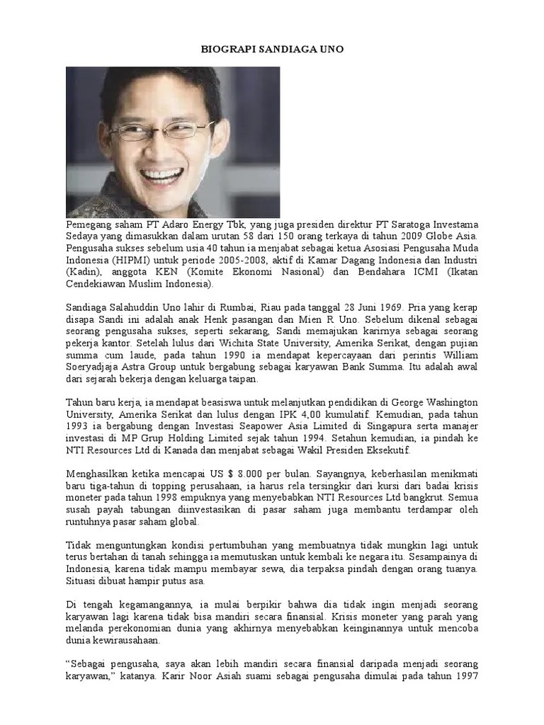 Contoh Biografi Orang Sukses Jawaban Buku