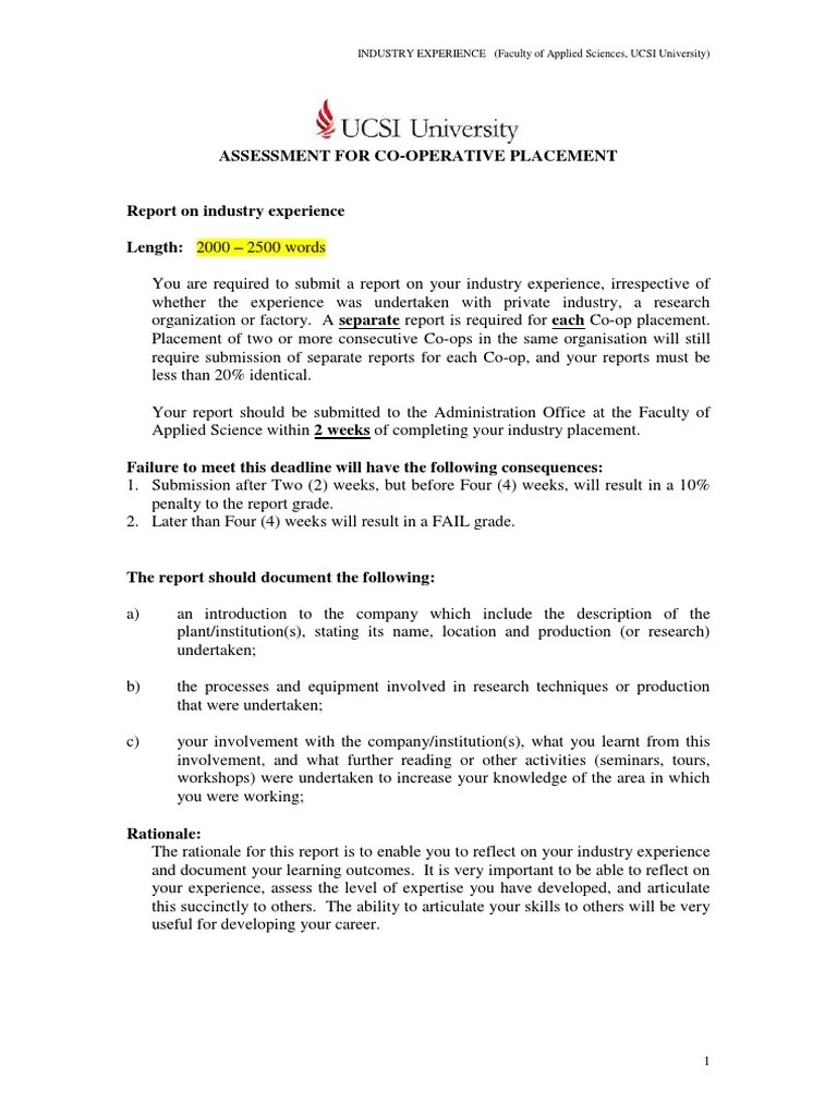 Report Writing Guidelines Internship Business