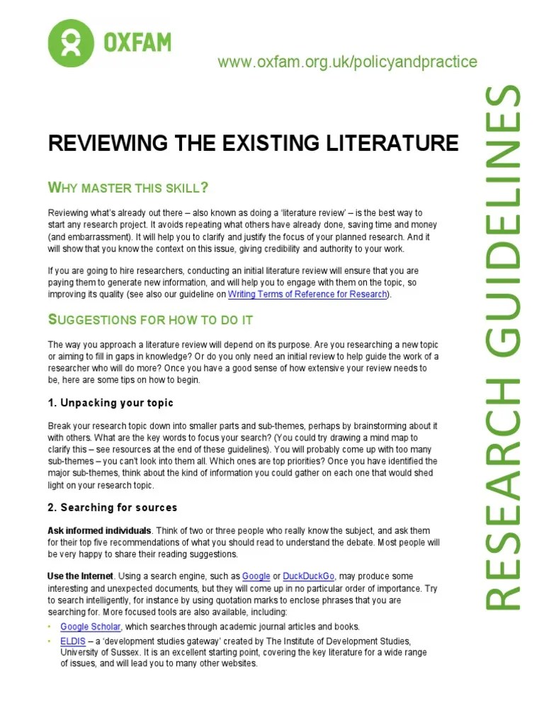 Reviewing The Existing Literature PDF Science Communication