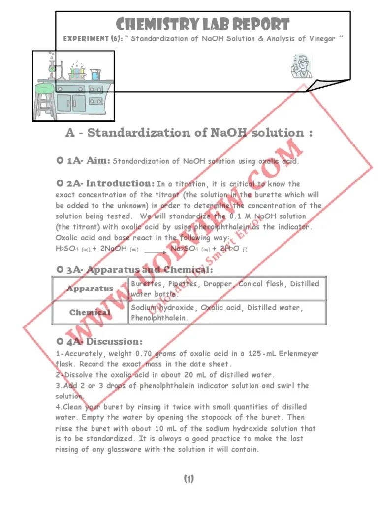 😂 Standardization of naoh solution. STANDARDIZATION and DETERMINATION