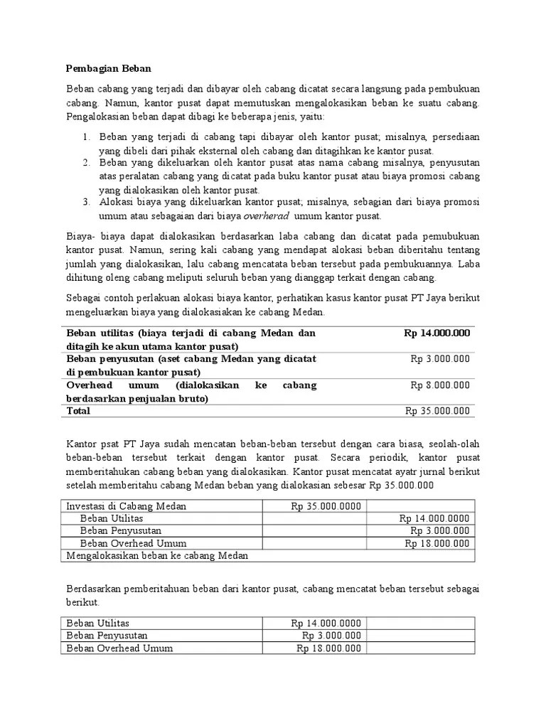 Pembagian Beban | PDF