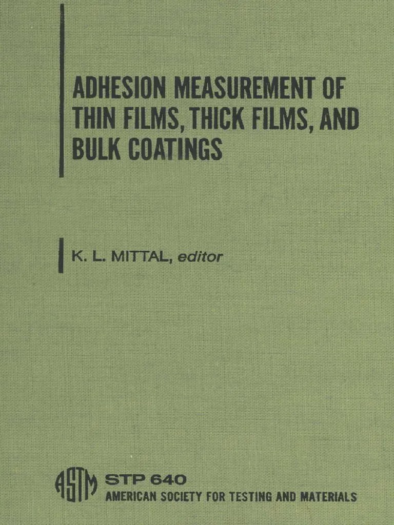 Thin Film Adhesion PDF Adhesion Thin Film