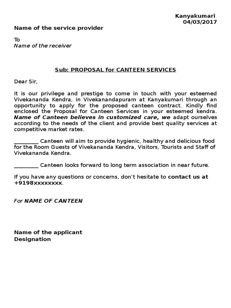 Canteen Proposal PDF Cafeteria Tableware
