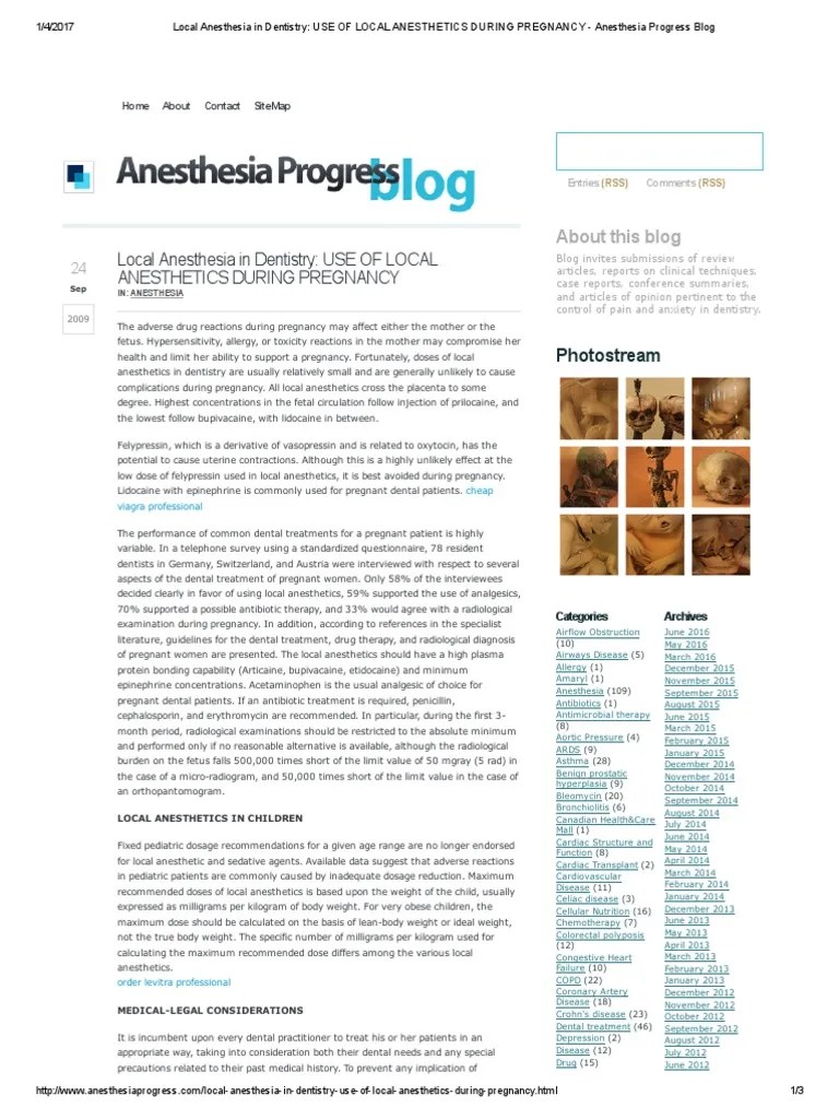 Local Anesthesia in Dentistry_ Use of Local Anesthetics During
