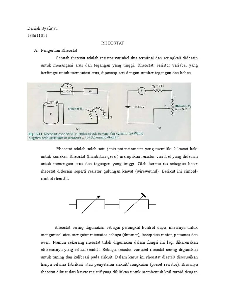 Rheostat | PDF