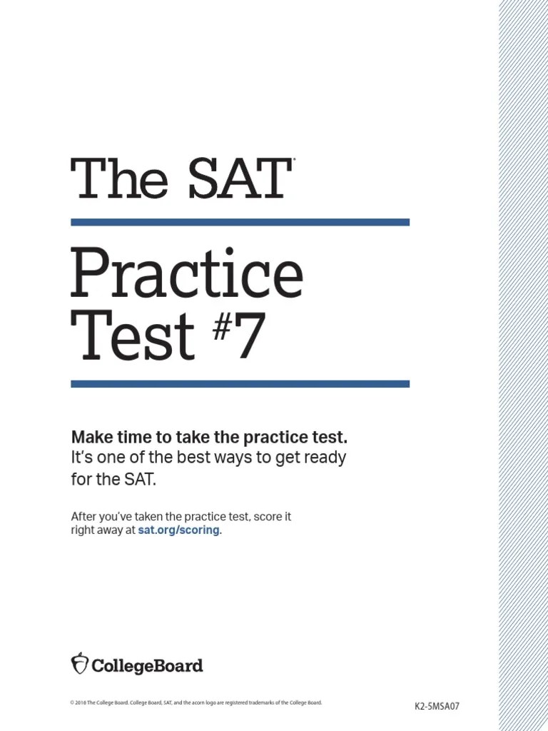 Sat Practice Test and Answers | PDF | Employment | Economic Growth