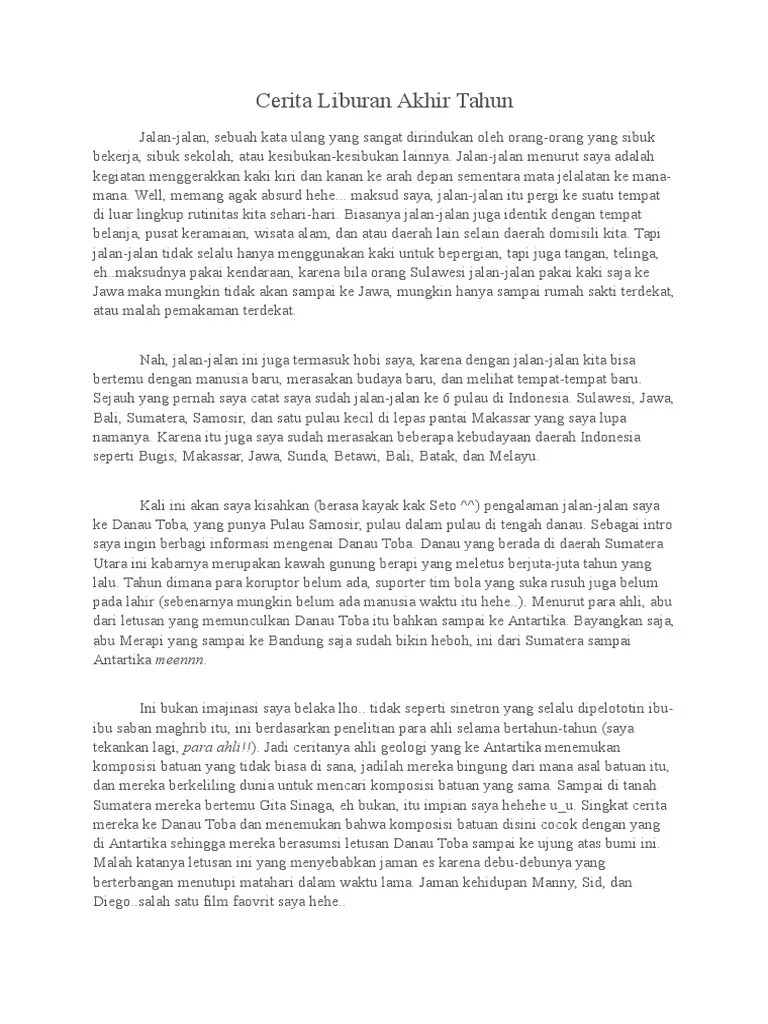 Cerita Liburan Akhir Tahun | PDF