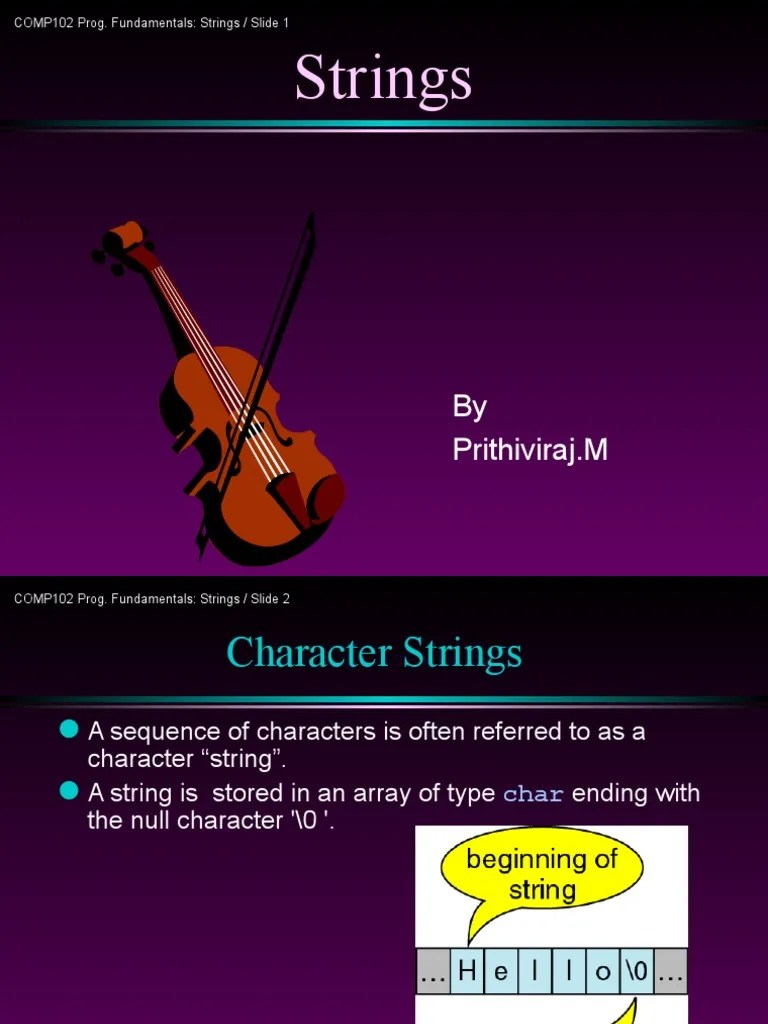 strings.ppt String Science) Array Data Type