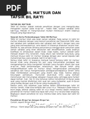 Tafsir Bil Ma | PDF
