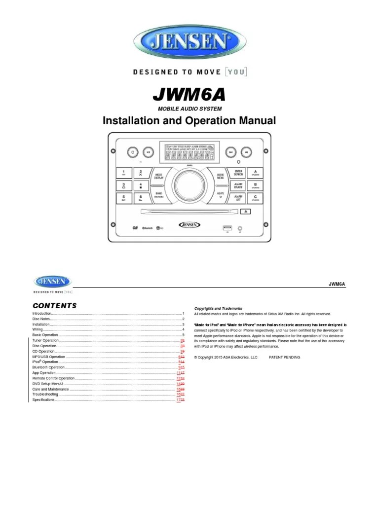 Jwm6a Owner S Manual PDF PDF Hdmi Compact Disc