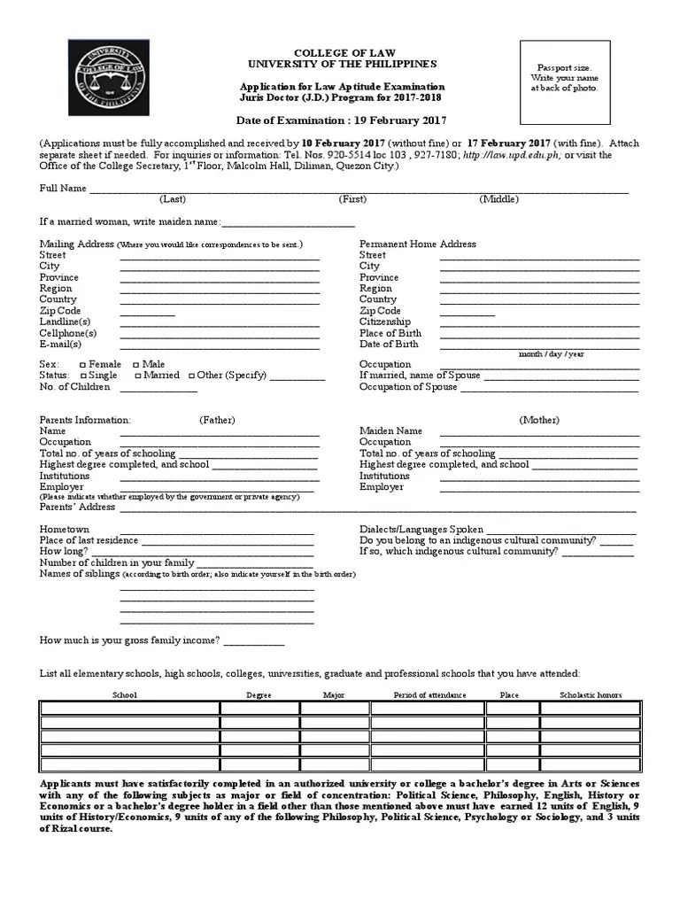 LAEApplicationForm20172018.pdf Identity Document Academia