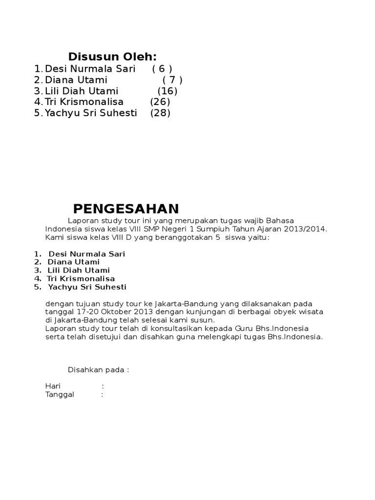 Laporan Study Tour Ke Bandung - Seputar Laporan