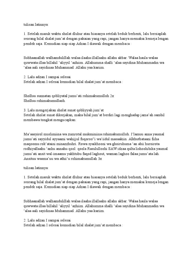Tulisan Latin BILAL JUMAT | PDF