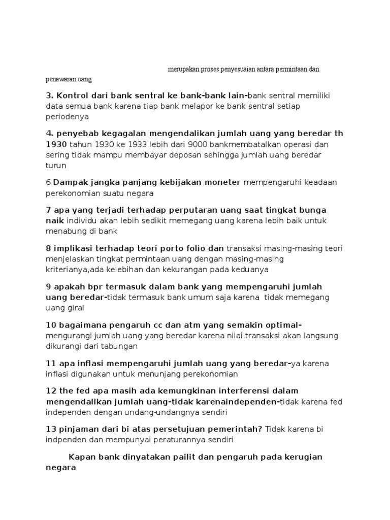 30 Pertanyaan Tentang Bank Sentral - Info Dana Tunai