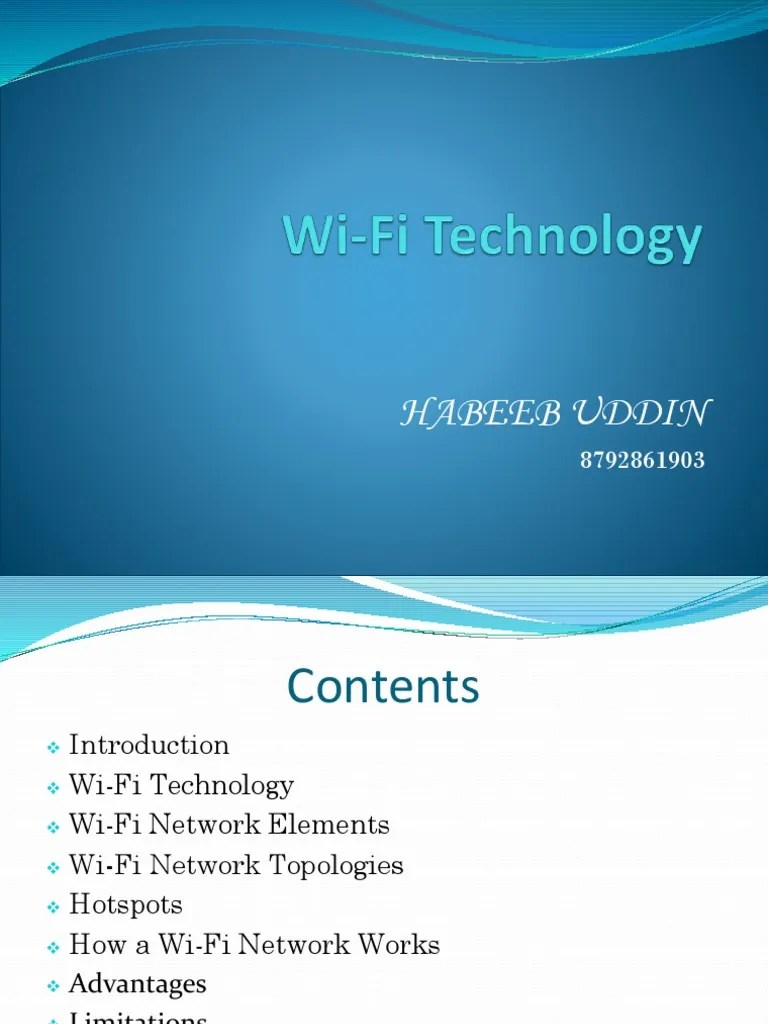 Wifi Technology PDF PDF Wi Fi Wireless Lan