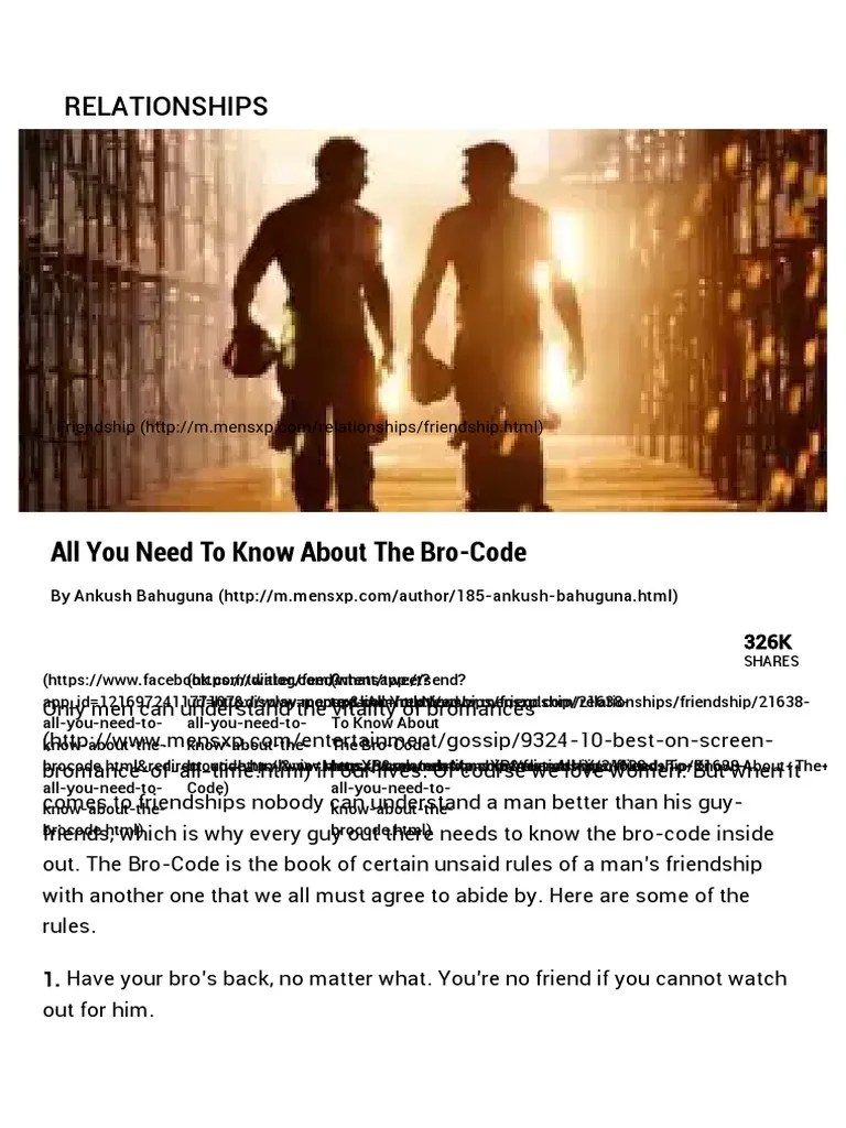 Universal Bro Code Rules All You Need to Know About the BroCode