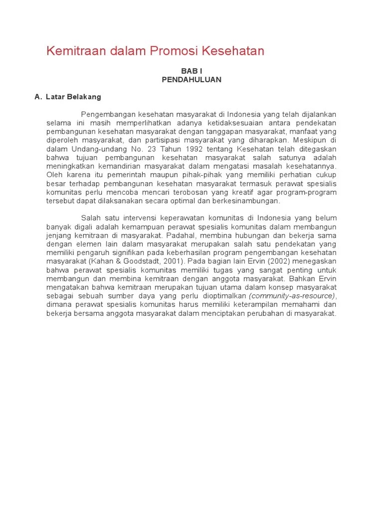 Kemitraan Dalam Promosi Kesehatan PDF