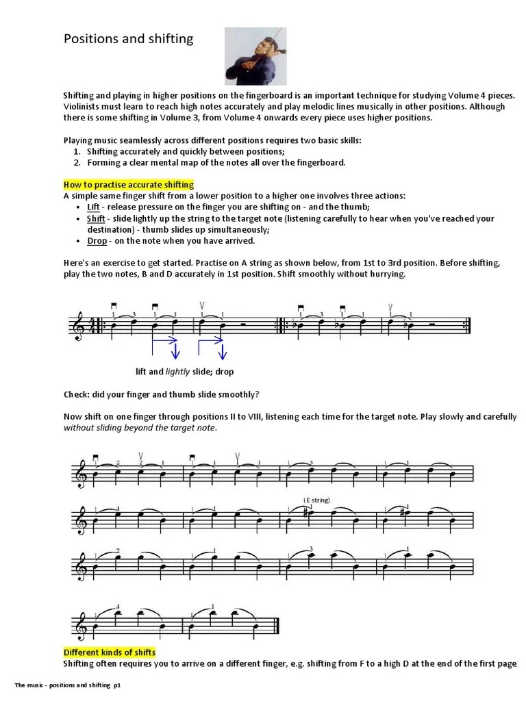 Positions and shifting.pdf Violin Chordophones