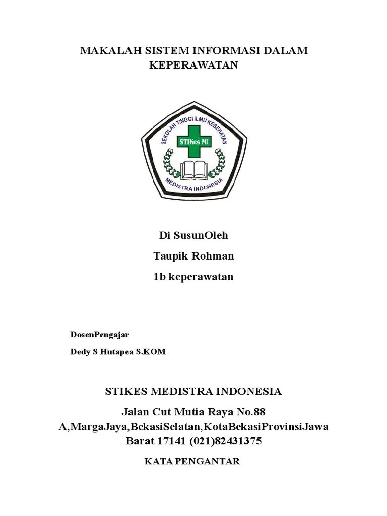 Makalah Sistem Informasi Dalam Keperawatan PDF