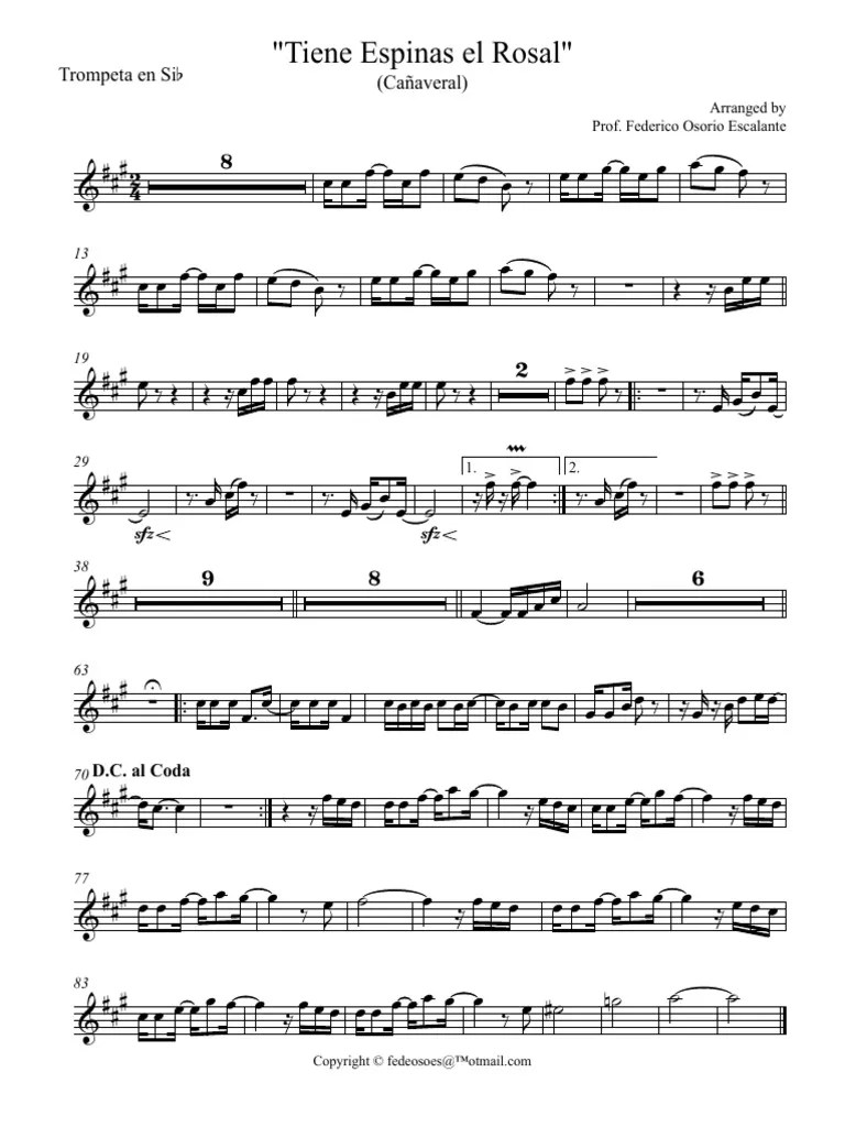 Tiene Espinas El Rosal Trompeta en Sib