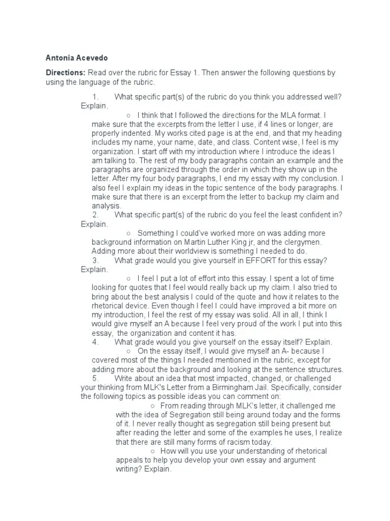 reflection 3 Paragraph Essays