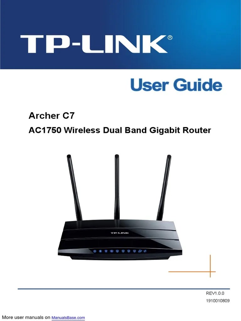TP-Link Network Router AC1750 | PDF | Ip Address | Wireless Lan