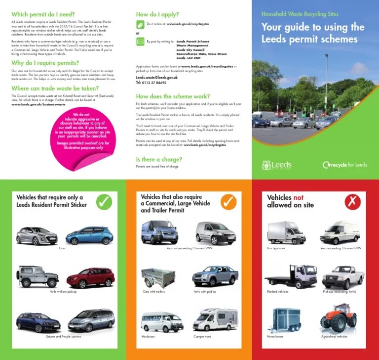 Waste Permit Scheme Leaflet Van Waste