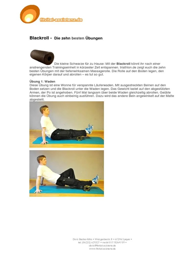 Blackroll 10 Übungen