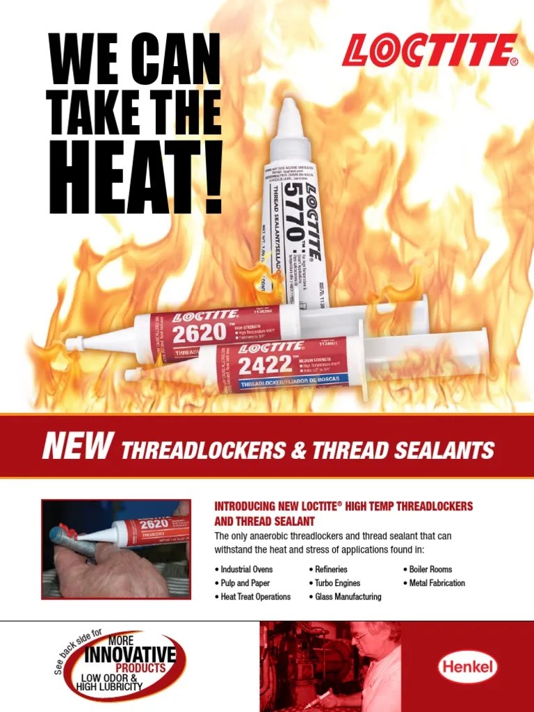 Industrial Maintenance Loctite® High Temp Threadlockers & Thread