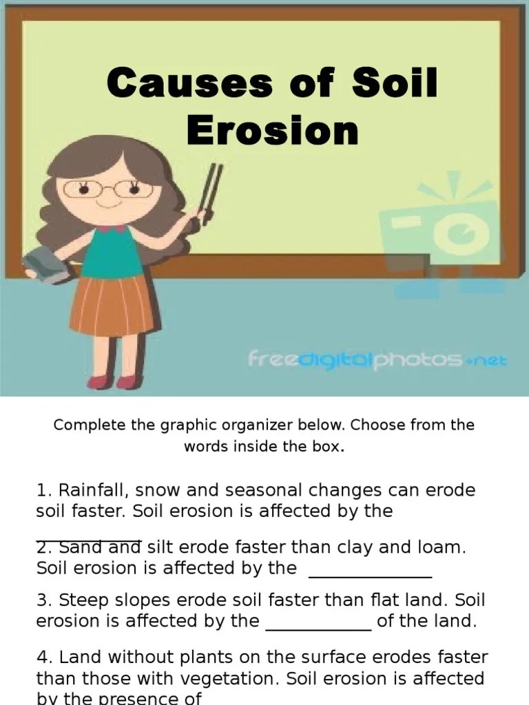 Causes of Soil Erosion PDF Erosion Soil