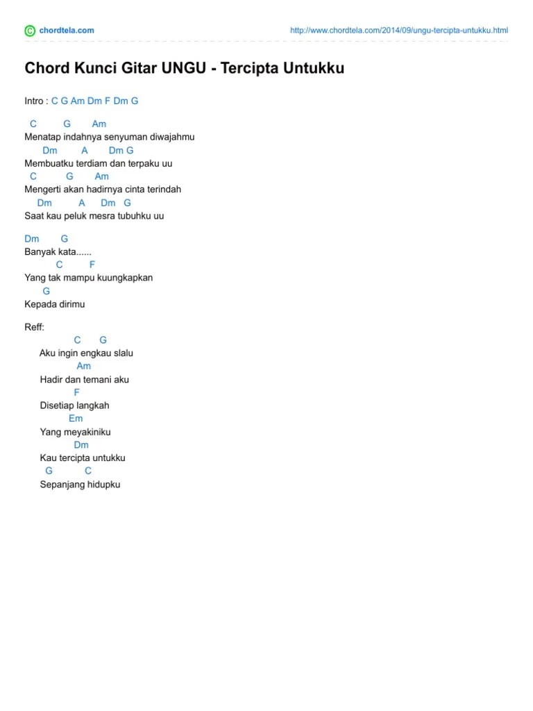 Kunci Gitar Anggur Merah Chordtela