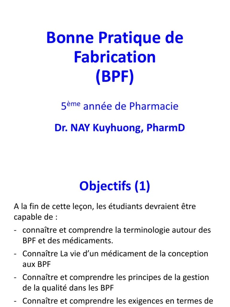 1 BPF PDF Management de la qualité Médicament
