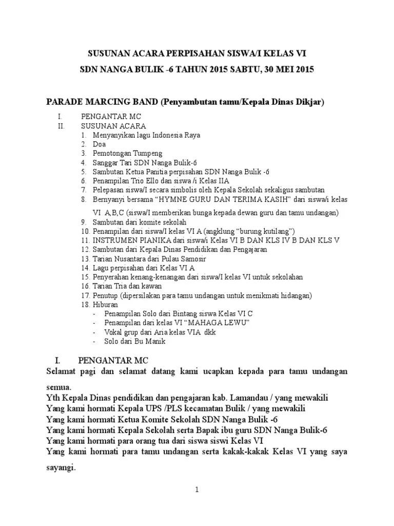 Maybe you would like to learn more about one of these? Susunan Acara Perpisahan Siswa