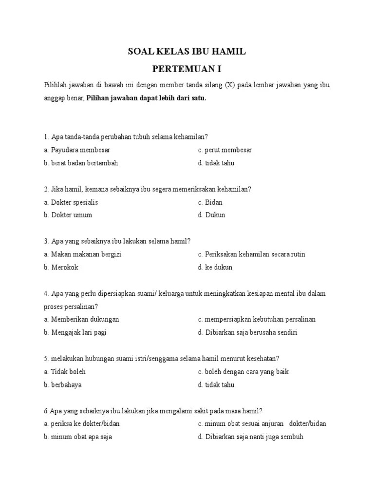 Pretest POstest Ibu Hamil | PDF