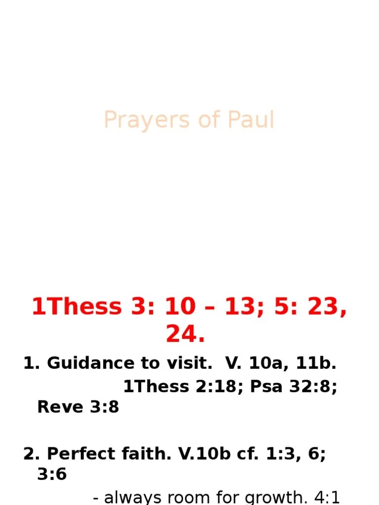 Prayers of Paul