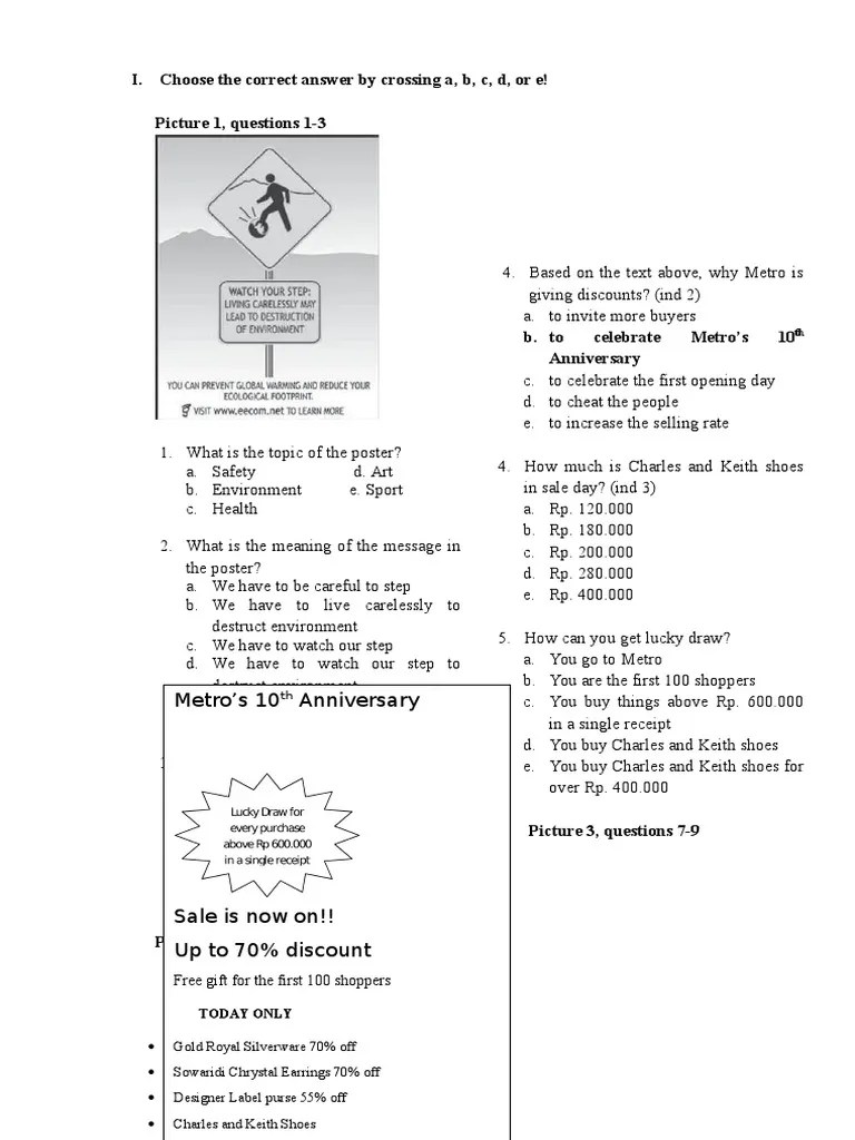 Contoh Soal Poster Bahasa Inggris Contoh Poster